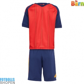 Billiga Spanien Hemmatröja Barn VM 2026 Kortärmad (+ Korta byxor)